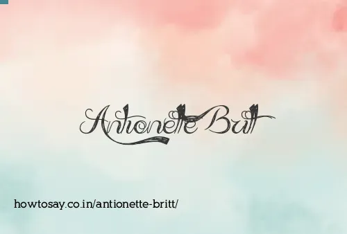 Antionette Britt