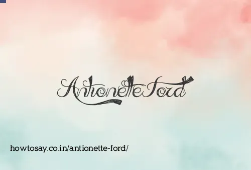 Antionette Ford