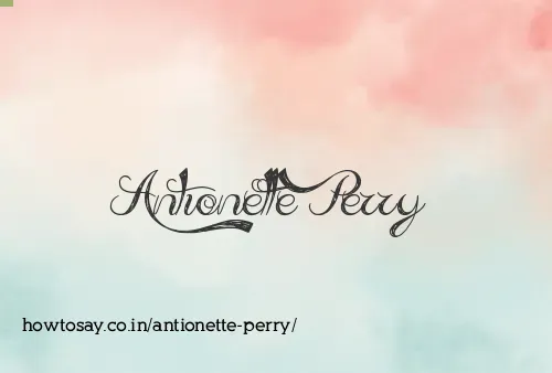 Antionette Perry