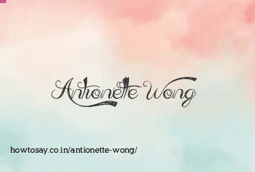 Antionette Wong