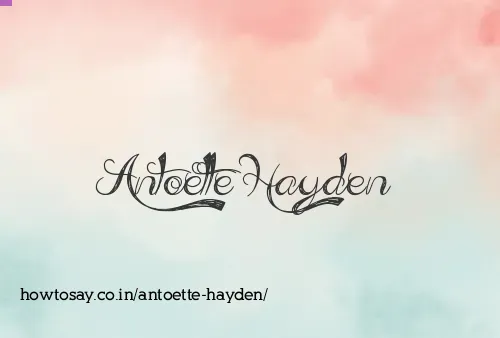 Antoette Hayden