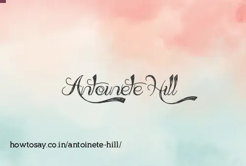 Antoinete Hill