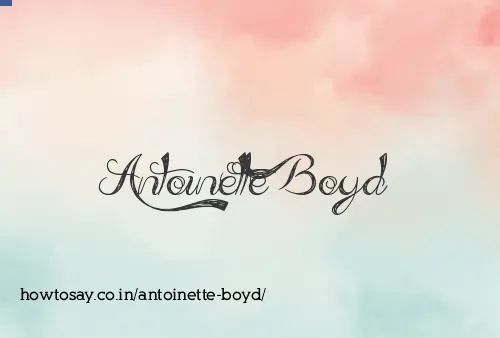 Antoinette Boyd