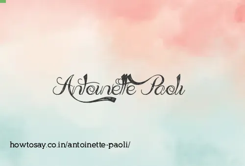 Antoinette Paoli