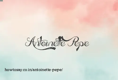 Antoinette Pepe