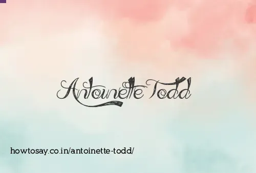 Antoinette Todd