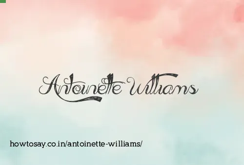 Antoinette Williams