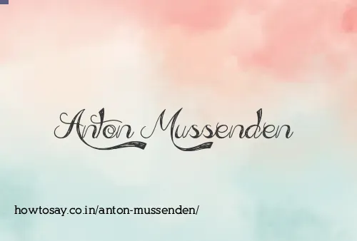 Anton Mussenden