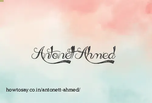 Antonett Ahmed