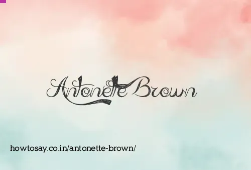 Antonette Brown