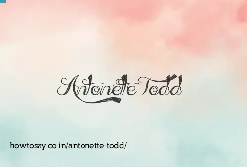 Antonette Todd