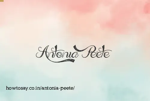 Antonia Peete