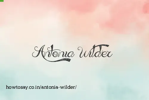Antonia Wilder