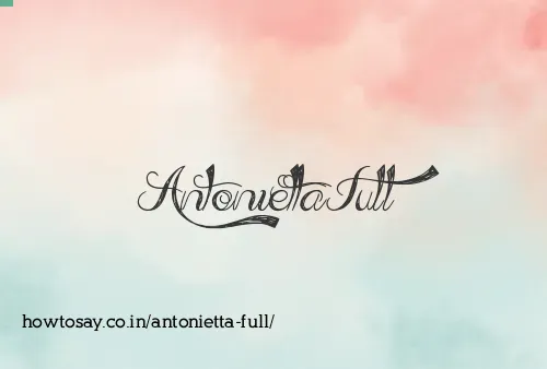 Antonietta Full