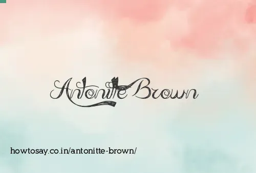 Antonitte Brown