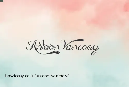 Antoon Vanrooy