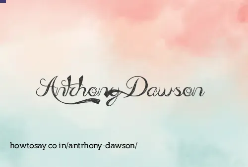 Antrhony Dawson