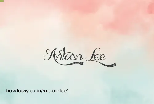 Antron Lee