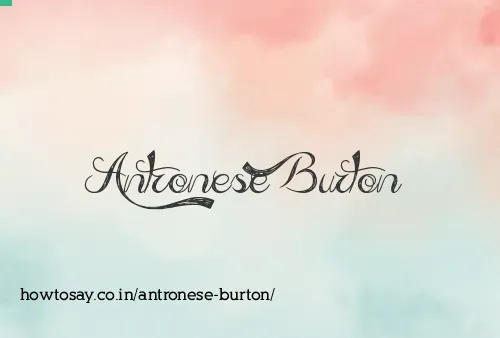 Antronese Burton