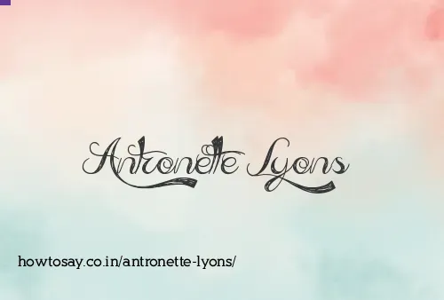 Antronette Lyons