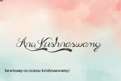 Anu Krishnaswamy