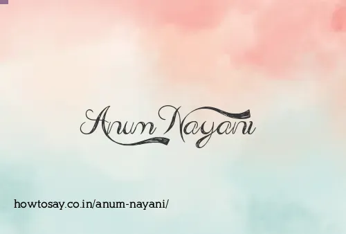 Anum Nayani