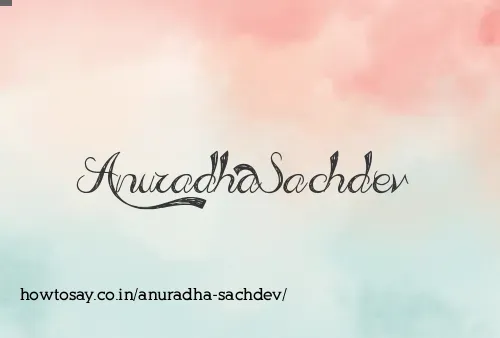 Anuradha Sachdev