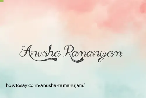 Anusha Ramanujam