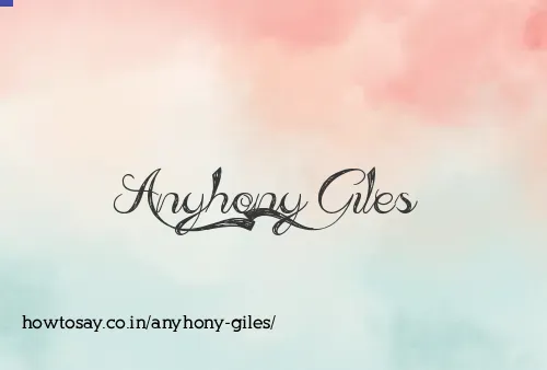 Anyhony Giles