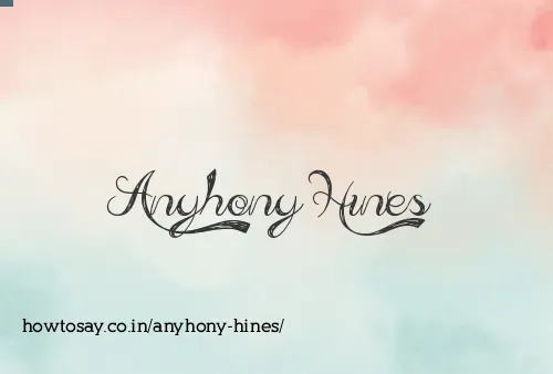 Anyhony Hines