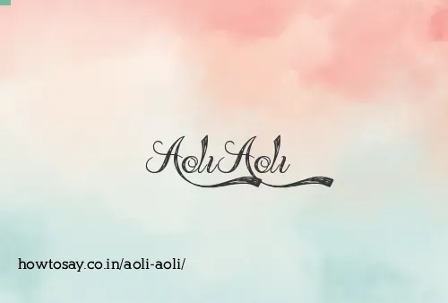 Aoli Aoli