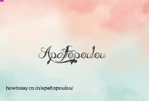 Apaftopoulou