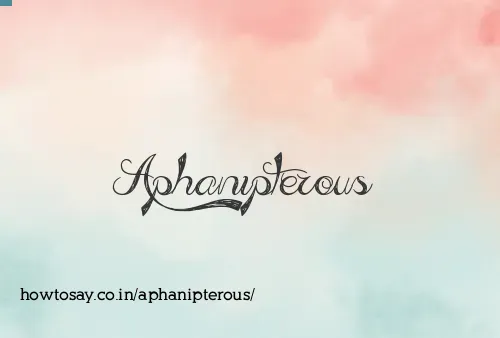 Aphanipterous