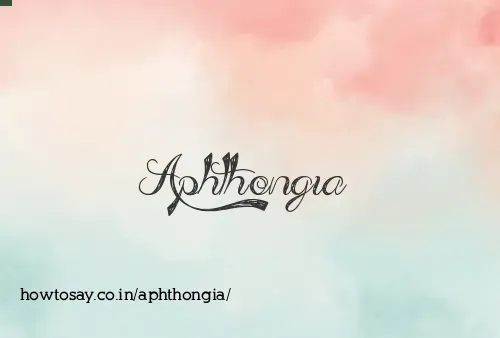 Aphthongia