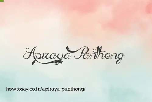 Apiraya Panthong