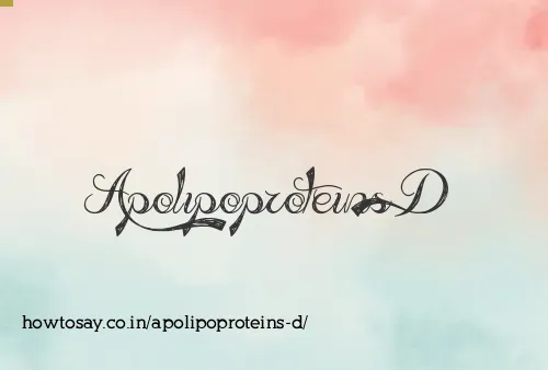 Apolipoproteins D