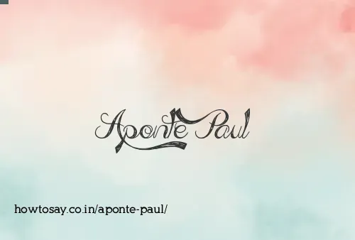 Aponte Paul