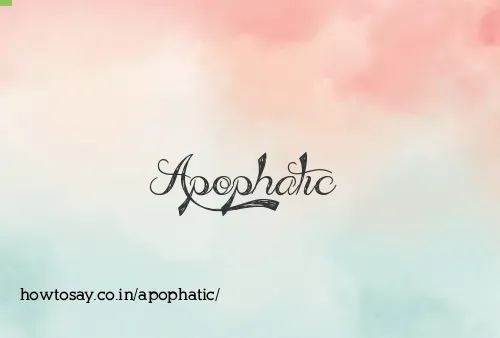 Apophatic