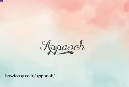 Appanah