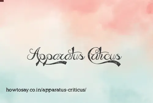 Apparatus Criticus