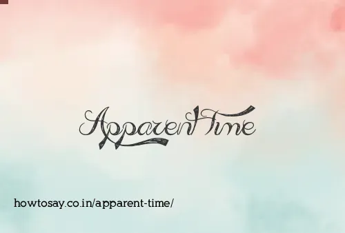 Apparent Time