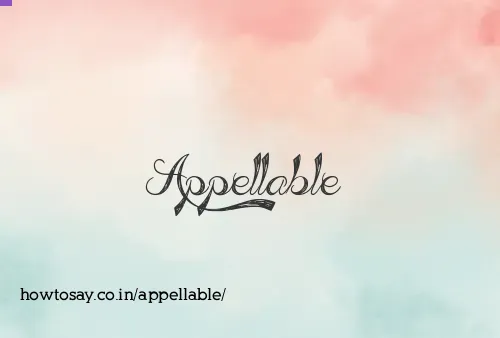 Appellable