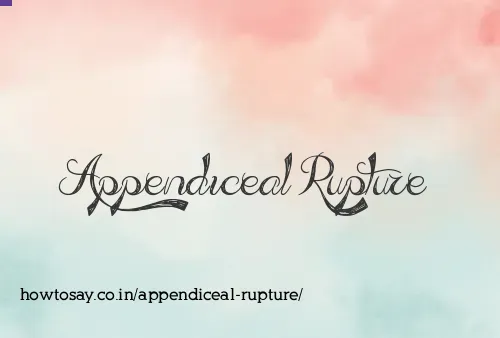 Appendiceal Rupture