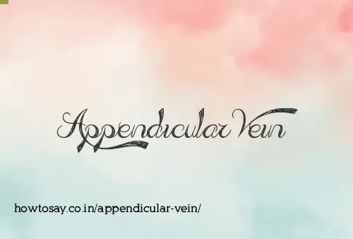 Appendicular Vein