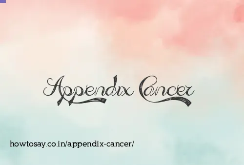 Appendix Cancer