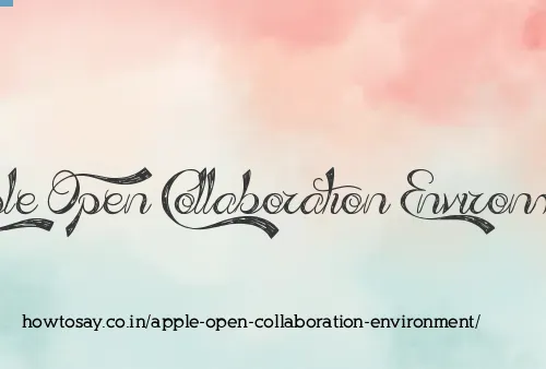 Apple Open Collaboration Environment