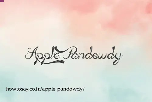 Apple Pandowdy