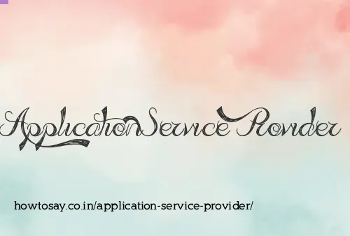 Application Service Provider