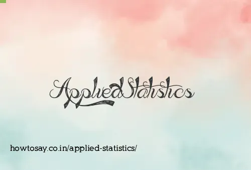 Applied Statistics