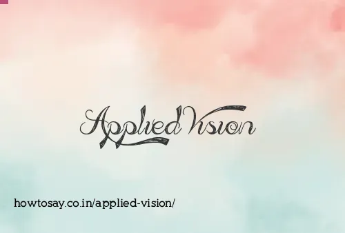 Applied Vision